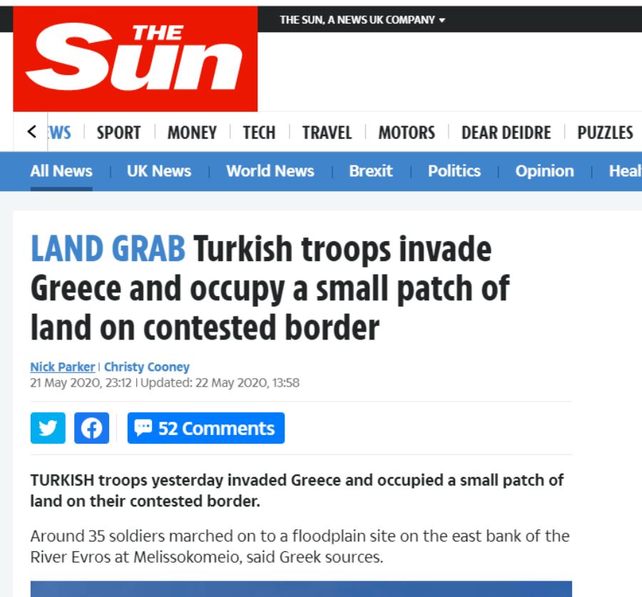 Έβρος: «Αρπαγή» ελληνικής γης από Τούρκους - Διάβημα ΥΠΕΞ 1