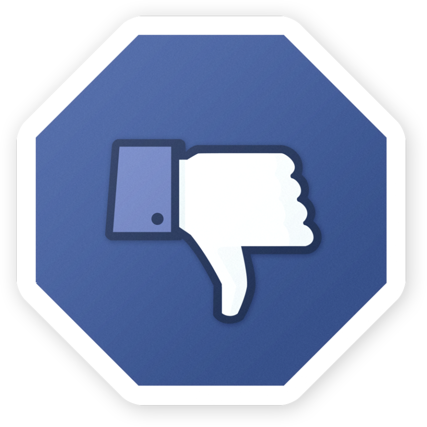 dislike button stop sign
