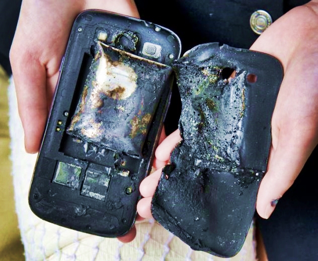 smartphone burn