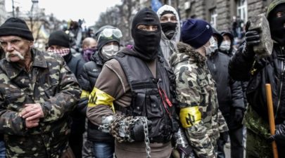 ukraine far right protesters