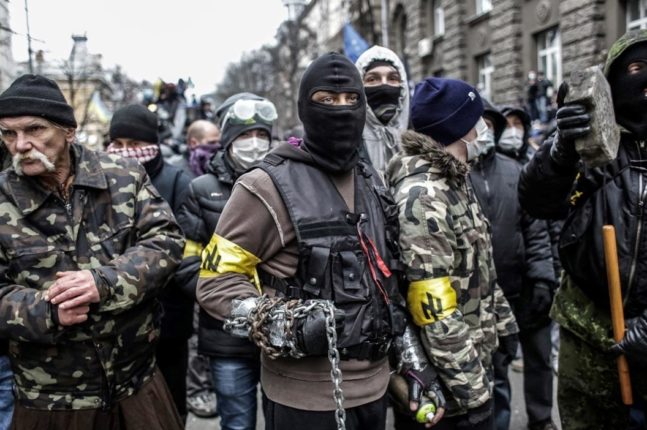 ukraine far right protesters