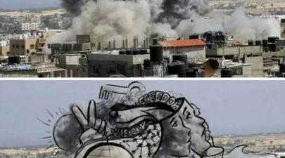 gaza israel rocket strike smoke art 7 1