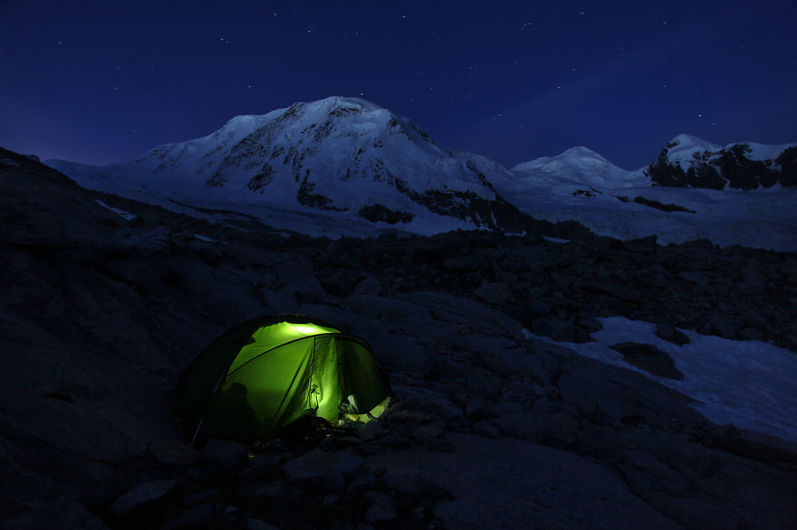 i am a mountain photographer and for 6 years i photograph my tent in the mountains 880