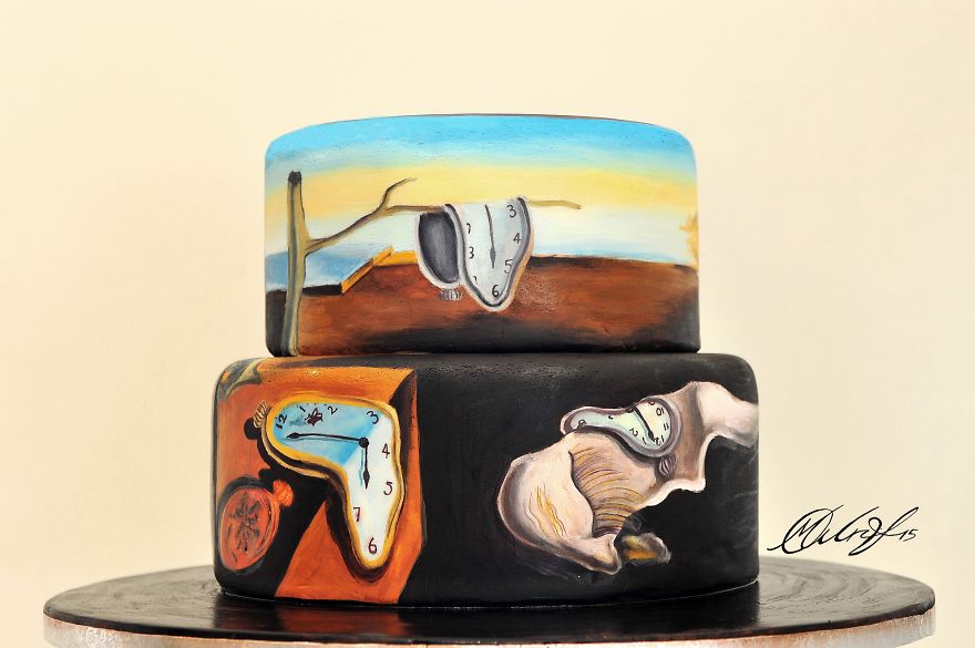 cyprus based artist recreates famous paintings on cakes