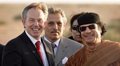 tony blair with gaddafi
