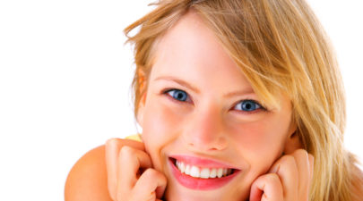 woman showing healthy smile