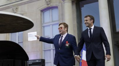 AP Emmanuel Macron Elton John