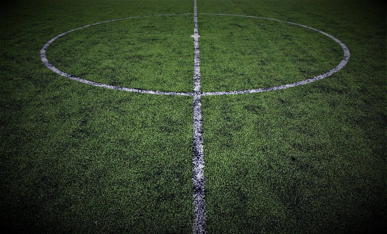 center of football or soccer
