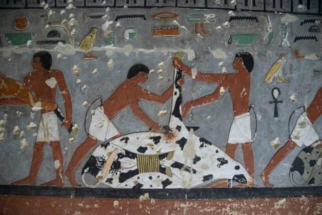 Ζωγραφική στον τοίχο του τάφου του Khuwy