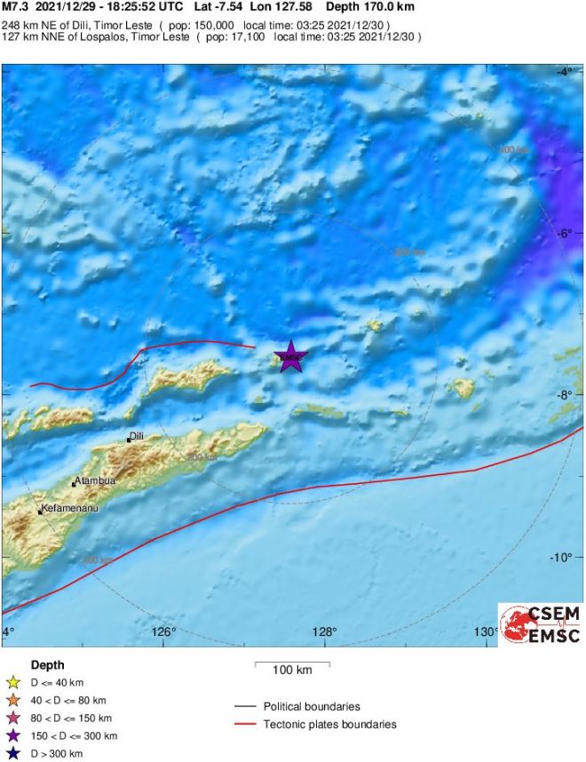 Ισχυρός σεισμός 7,2 Ρίχτερ στα νησιά Μπάρατ Ντάγια