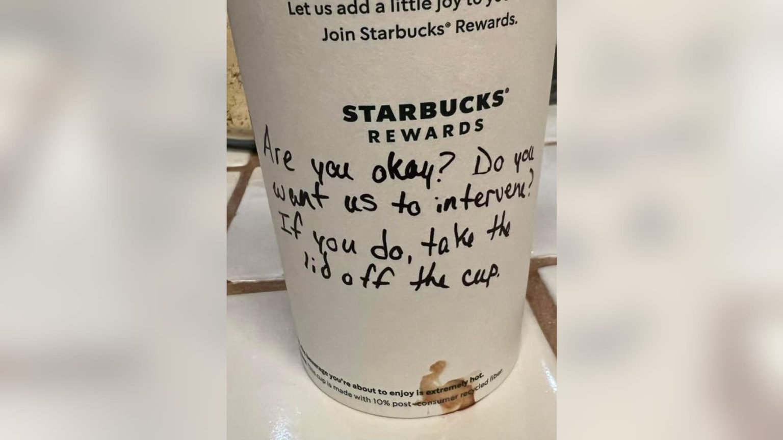 Mother Brandy Selim Roberson Facebook Photo Thanking Texas Starbucks for Check In Note They Sent Daughter
