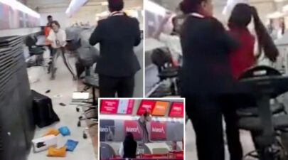 Woman goes on caught on video rampage at Mexico City airport