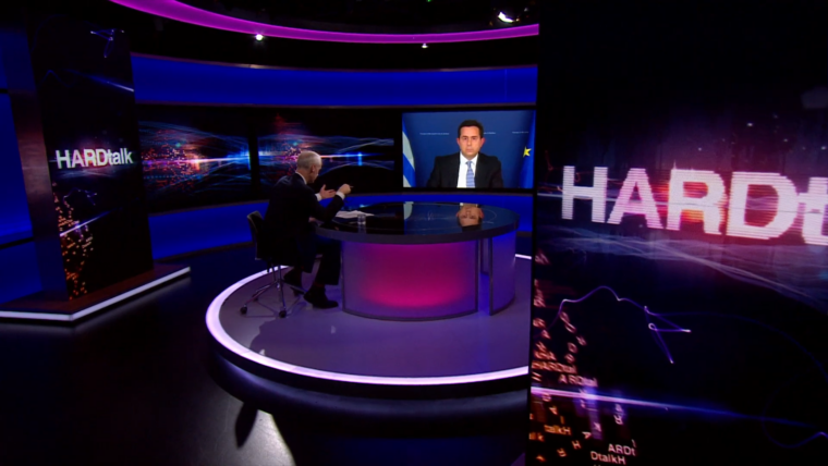 Συνέντευξη του Υπουργού Μετανάστευσης και Ασύλου κ. Νότη Μηταράκη στο HARDtalk του BBC 8 56 screenshot