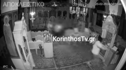 Βίντεο ντοκουμέντο από διάρρηξη και κλοπή σε εκκλησία στο Λουτράκι 0 3 screenshot