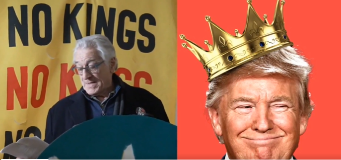 Ρόμπερτ Ντε Νίρο: «Όταν τα πλήθη φωνάζουν «No Kings» όλοι γνωρίζουμε, είναι «No Trump» (video)